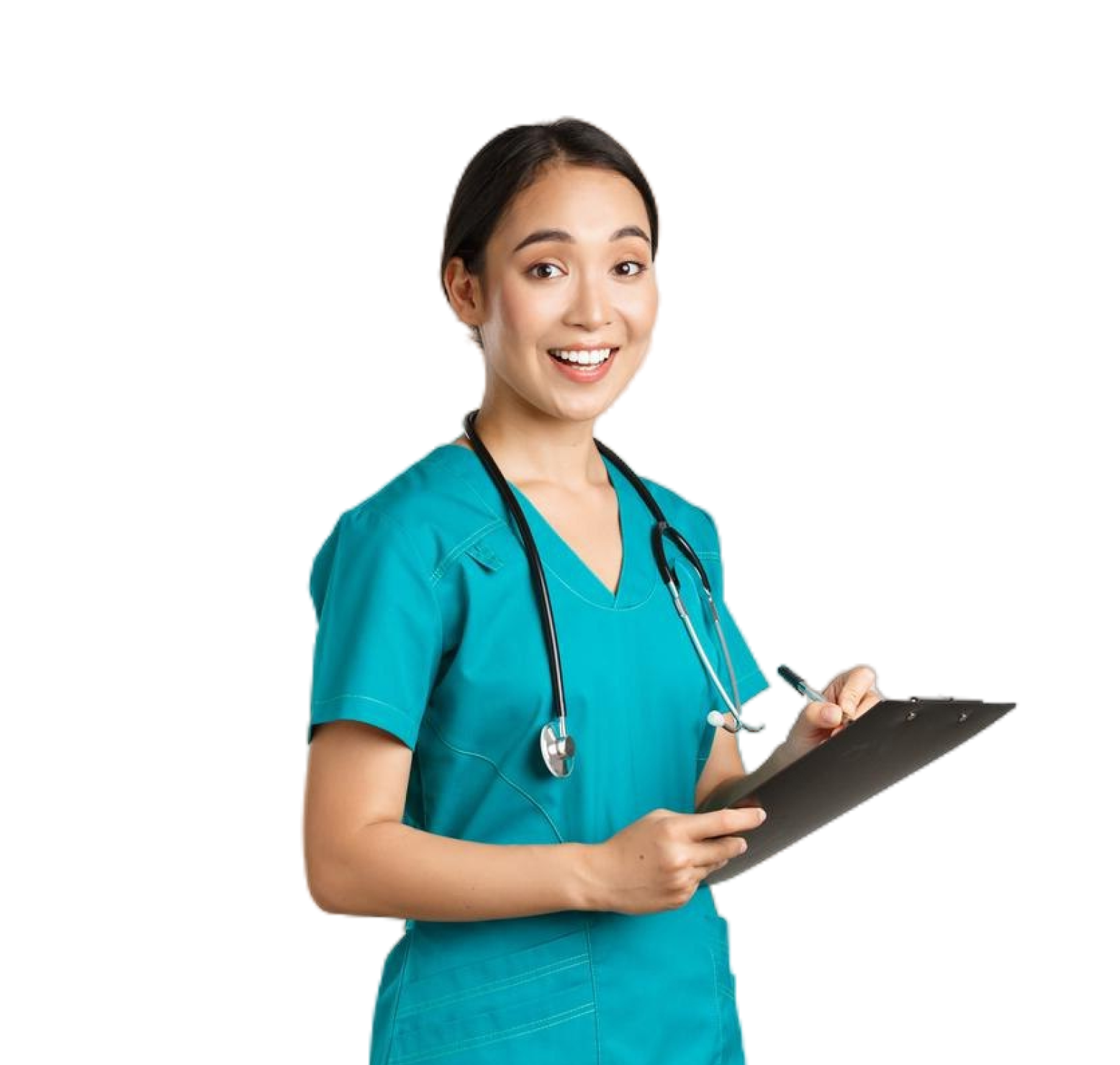 Image of nurse with clipboard